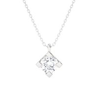 Collana Ama Donna in Oro bianco Diamante Lab Grown 0.73 Ct AMA-GI-1012-16 - AMA-GI-1012-16-CT0,54
